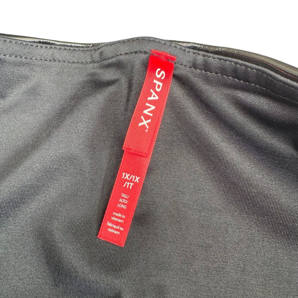 SPANX | NWT Classic Black Faux Patent Leather Leggings - Picture 5 of 8